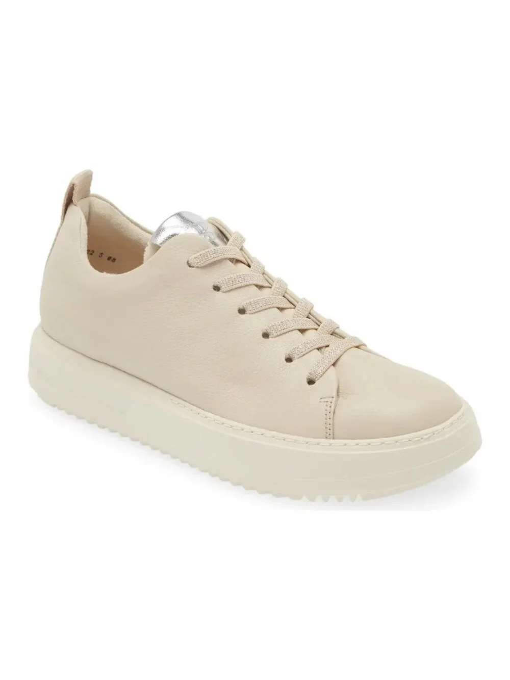 $460 Paul Green Upbeat Sneaker LEATHER PLATFORM Biscuit Alu Combo 7 US (TF17)